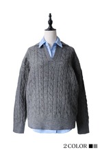 Modern Knit Layer トップス