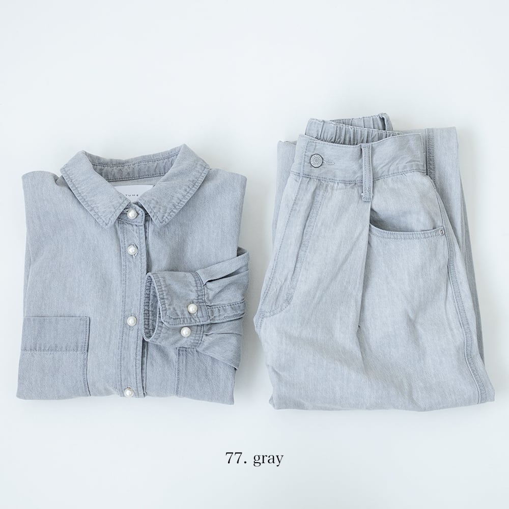 QTUME 8ozデニム ワイドバレルパンツ | LASQ store | ラスクストア