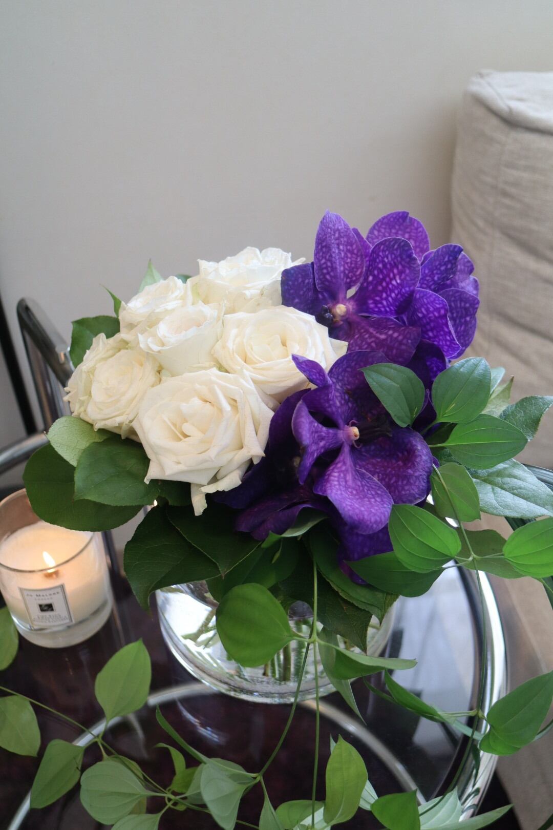 アンティーク紫陽花とユーカリのリース | Living Flowers