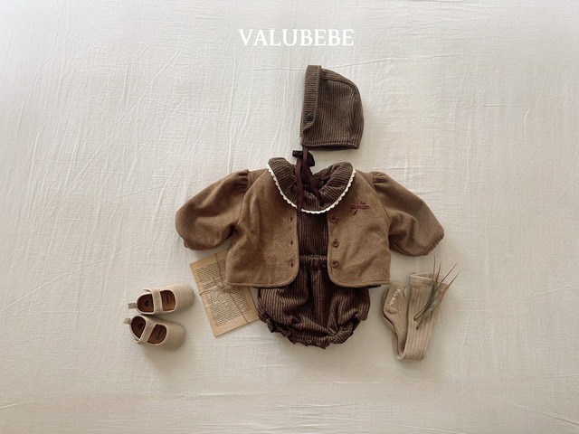 【予約/特典】valu bebe / herringbone frill blouse