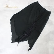 社交ダンス 衣装 スカート レッスンウェア ブラック系 黒 フォーマル 練習着 上品 AI生成に失敗しました。しばらく待ってから再度お試しください。