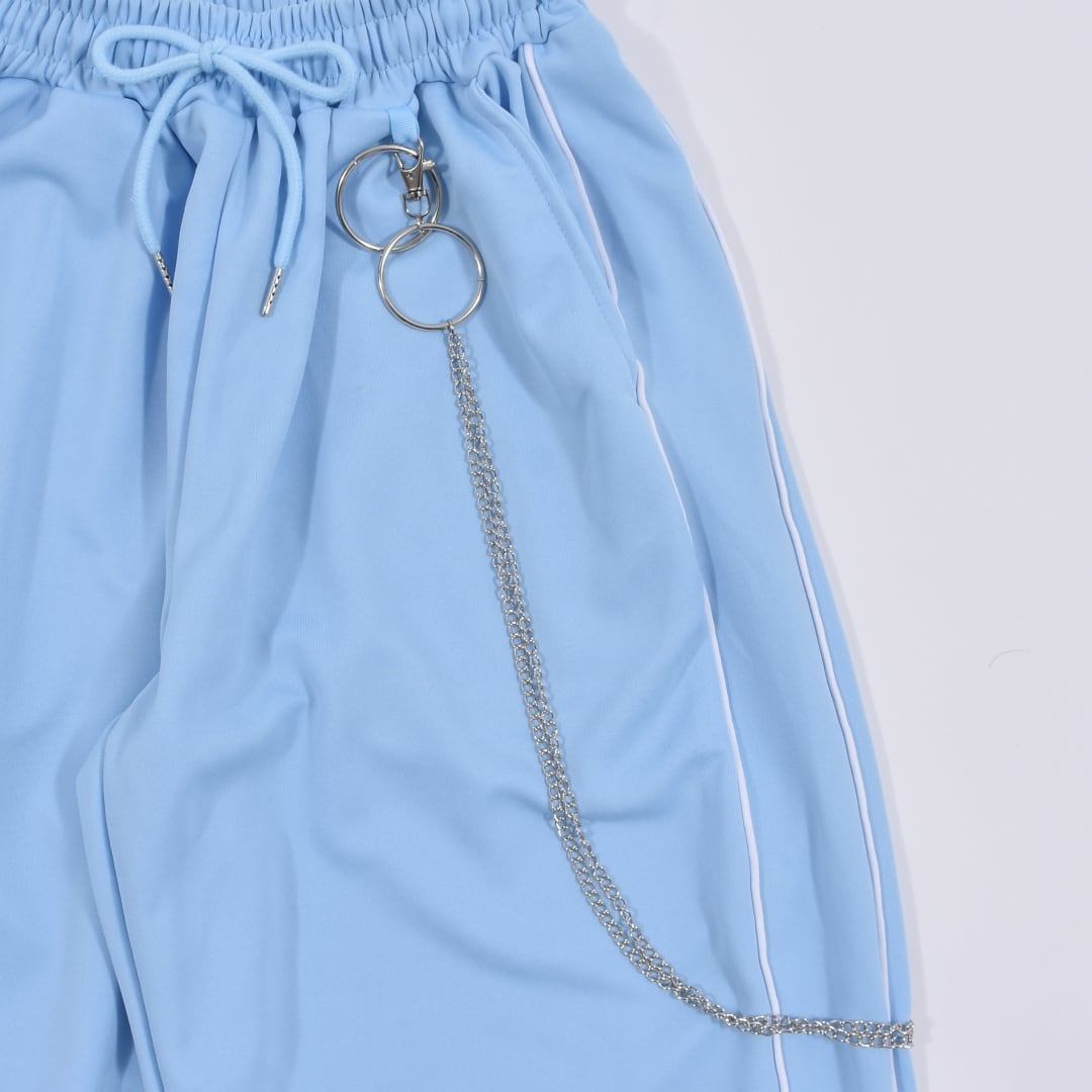 チェーン付き ラインジャージパンツ(LIGHT BLUE・LIGHT PINK