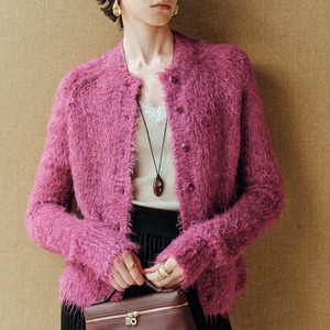 luxury brushed silk crop knit cardigan(3color)<o3171>