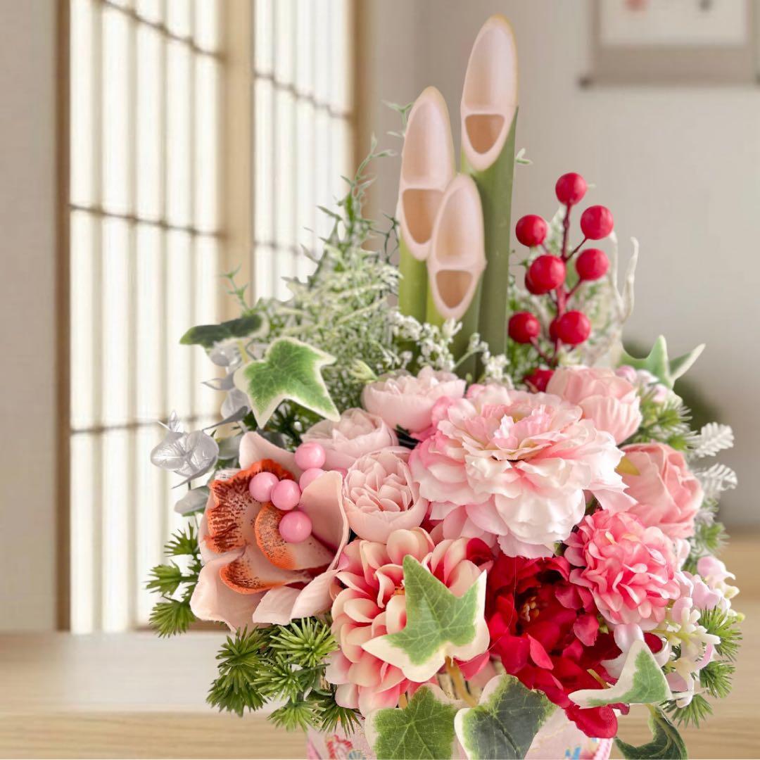 ㉑ 門松 Sサイズ｜コンパクトで飾りやすい華やぎアレンジ しめ飾り