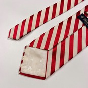 Brooks Brothers ブルックスブラザーズ レジメンタル ネクタイ /レッド×ホワイト/アメリカ製/米国製/シルク×コットン