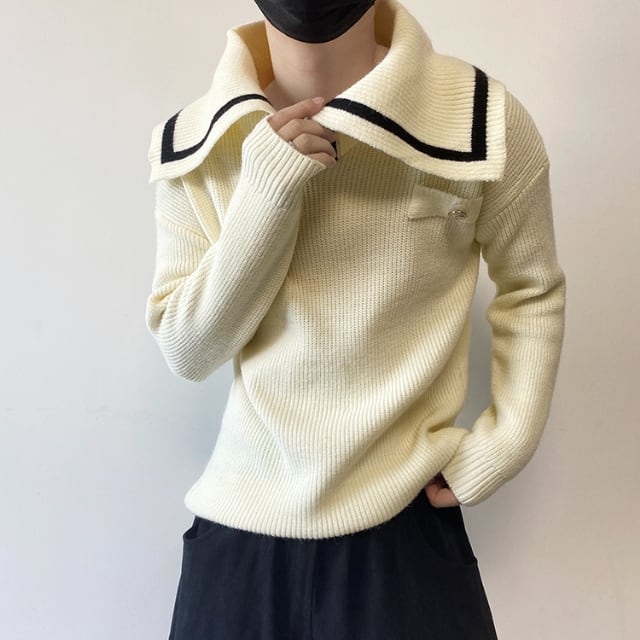 刺繍ラウンドネックのセーラー服CELINEセーラー服