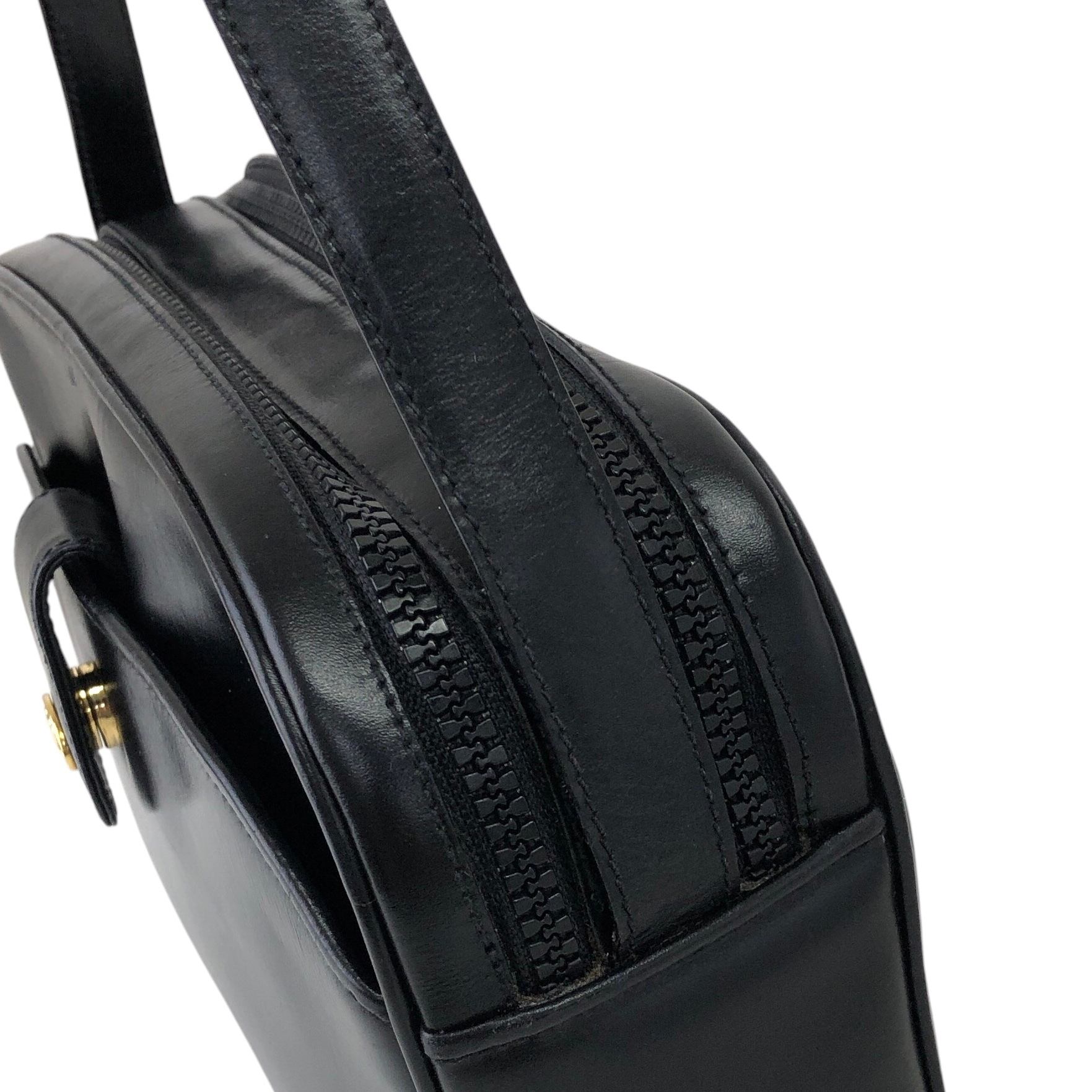 CELINE セリーヌ ショルダーバッグ ブラック ブラゾン レザー vintage