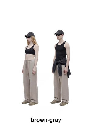 GEECHOOSEMONEY ベーシックワイドストレート スウェットパンツ