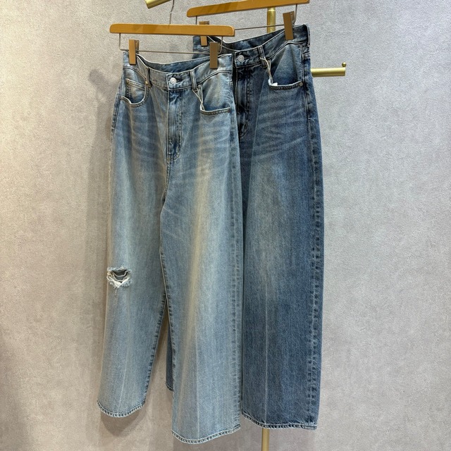 【cafune】VINTAGE CRASH WIDE DENIM