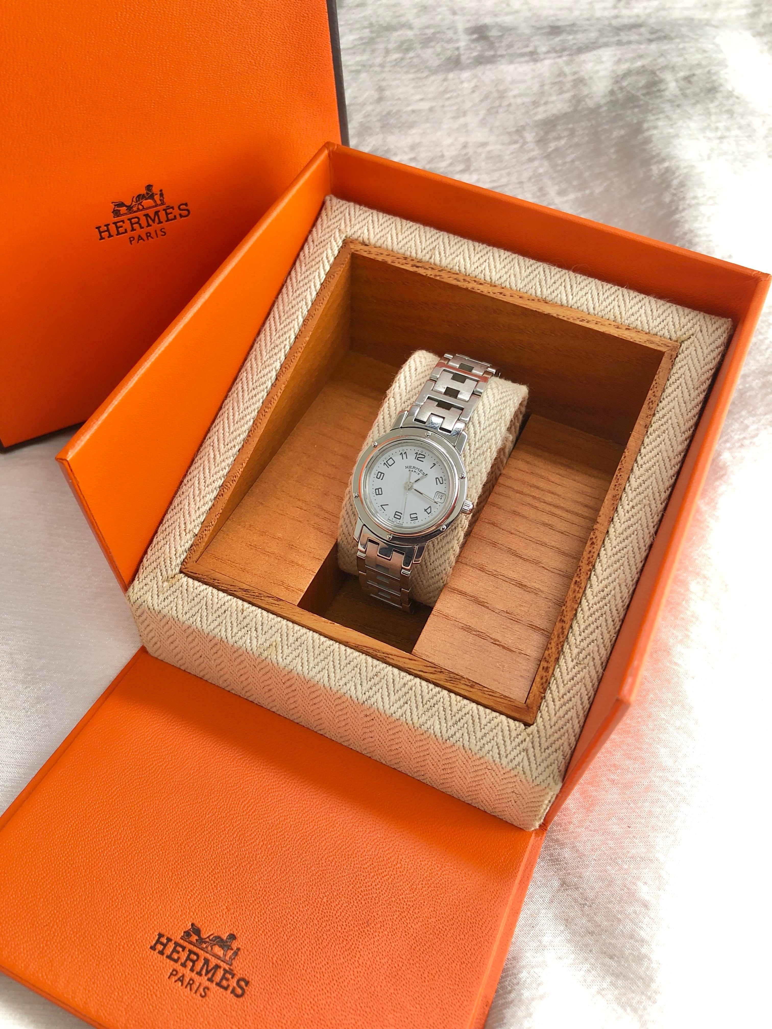 HERMES エルメス 腕時計 シルバー ステンレススチール クォーツ