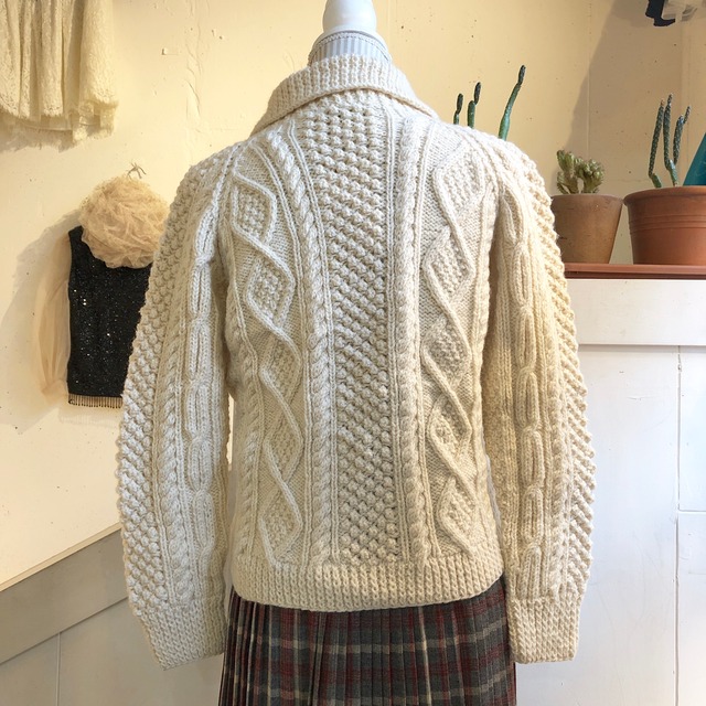 Vintage conpact aran knit cardigan