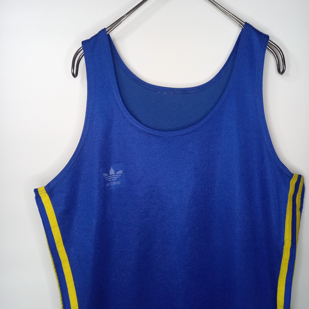 ヴィンテージ　アディダス　ストライプ　タンクトップ　ゲームシャツ　ユーロ古着