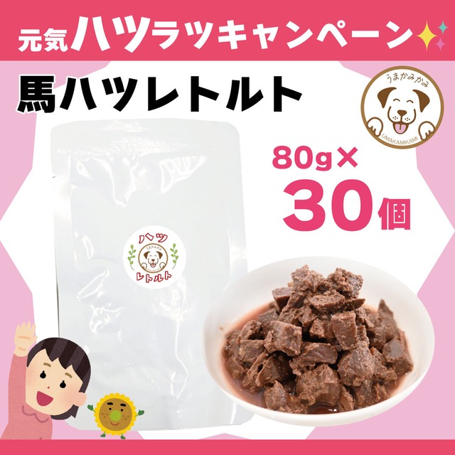 【月間お買い得】馬ハツレトルト 80g×30個(27.1.30)