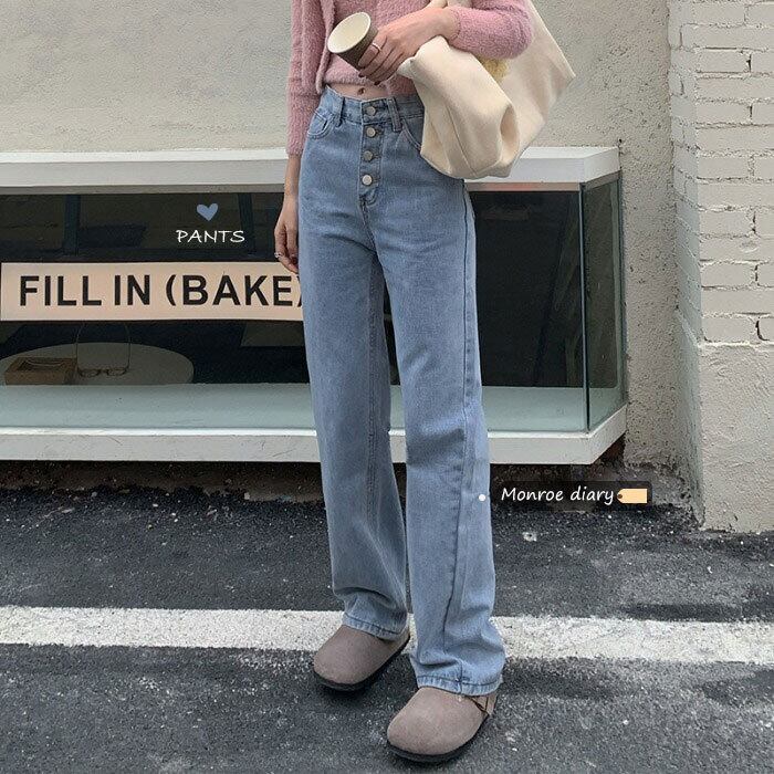 パンツ ハイウェストウェストジーンズ レディーススプリング薄手ルーズ 春物 モンロー60303667443