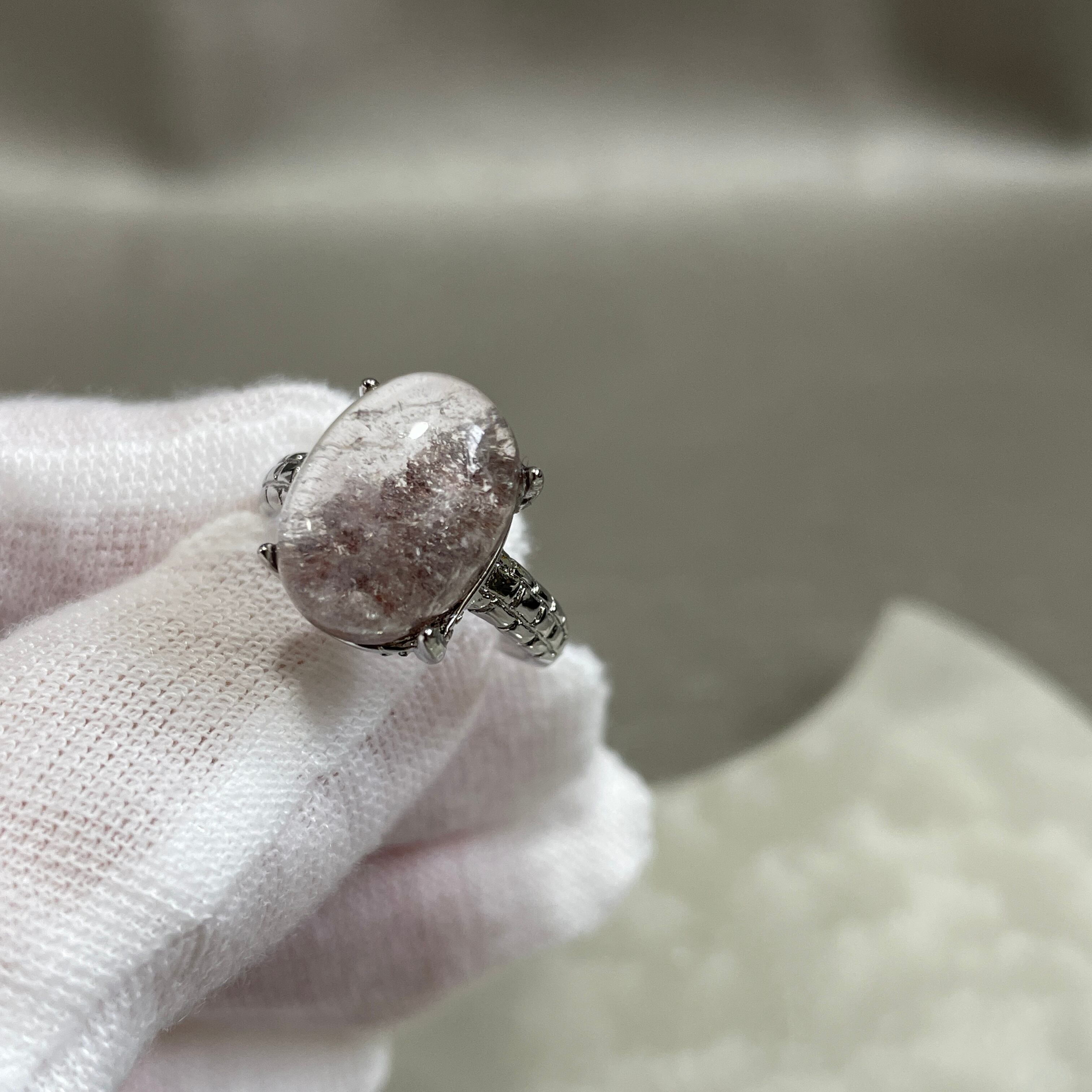 訳アリの逸品】333.身につける庭園水晶／ ガーデンクォーツ ／ リング