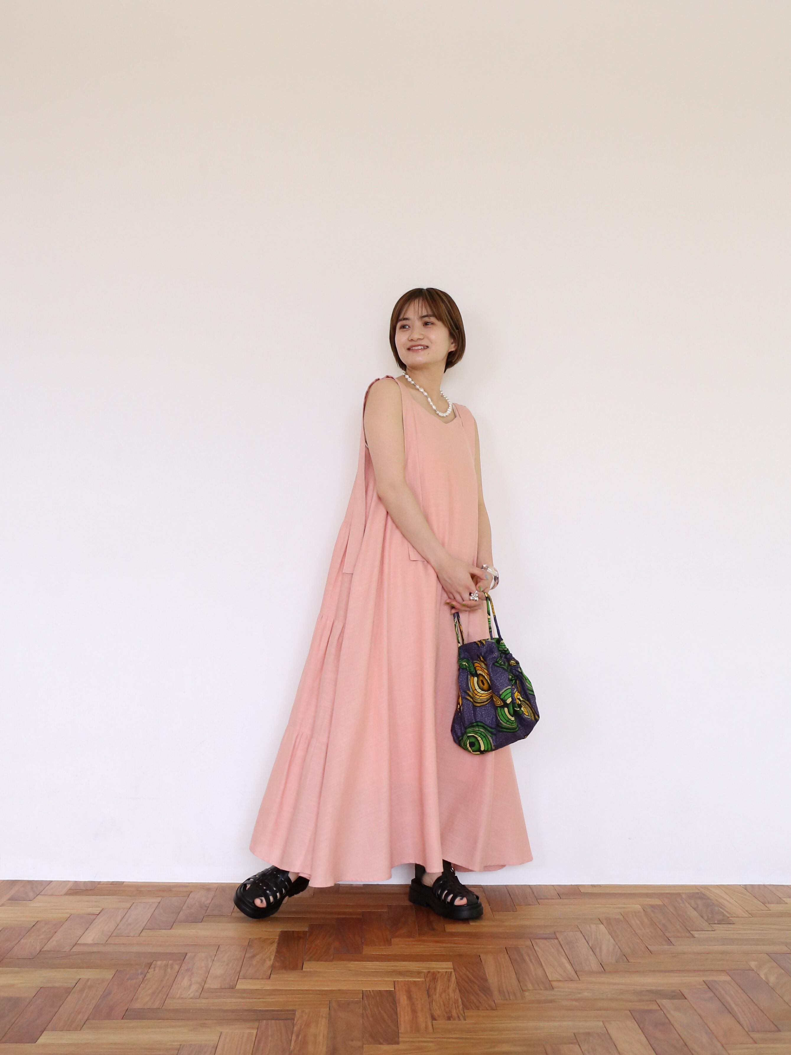 専門店 Cara By Katrin Tokyo バックティアードワンピース ロングワンピース