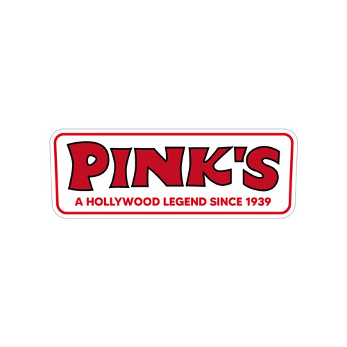 391　PINK’S　ピンクス　LosAngeles HOT DOG 　ホットドッグ　"California Market Center"　アメリカンステッカー　スーツケース　シール