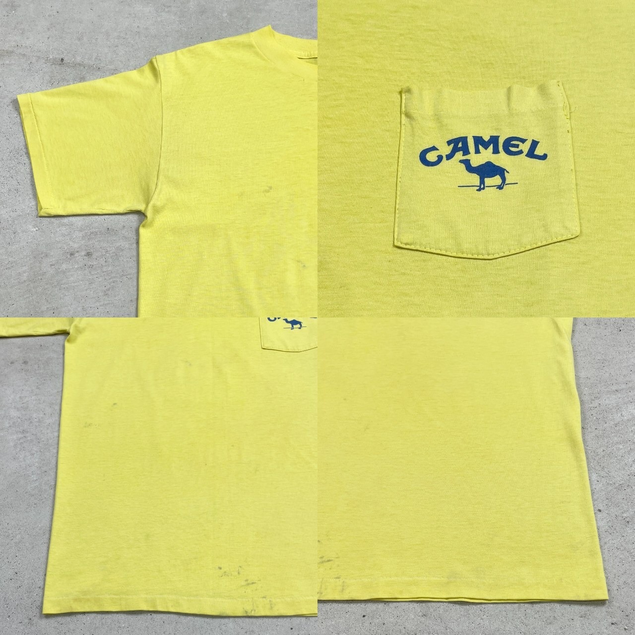 80年代 CAMEL キャメル タバコ アドバタイジングプリントTシャツ ポケT 