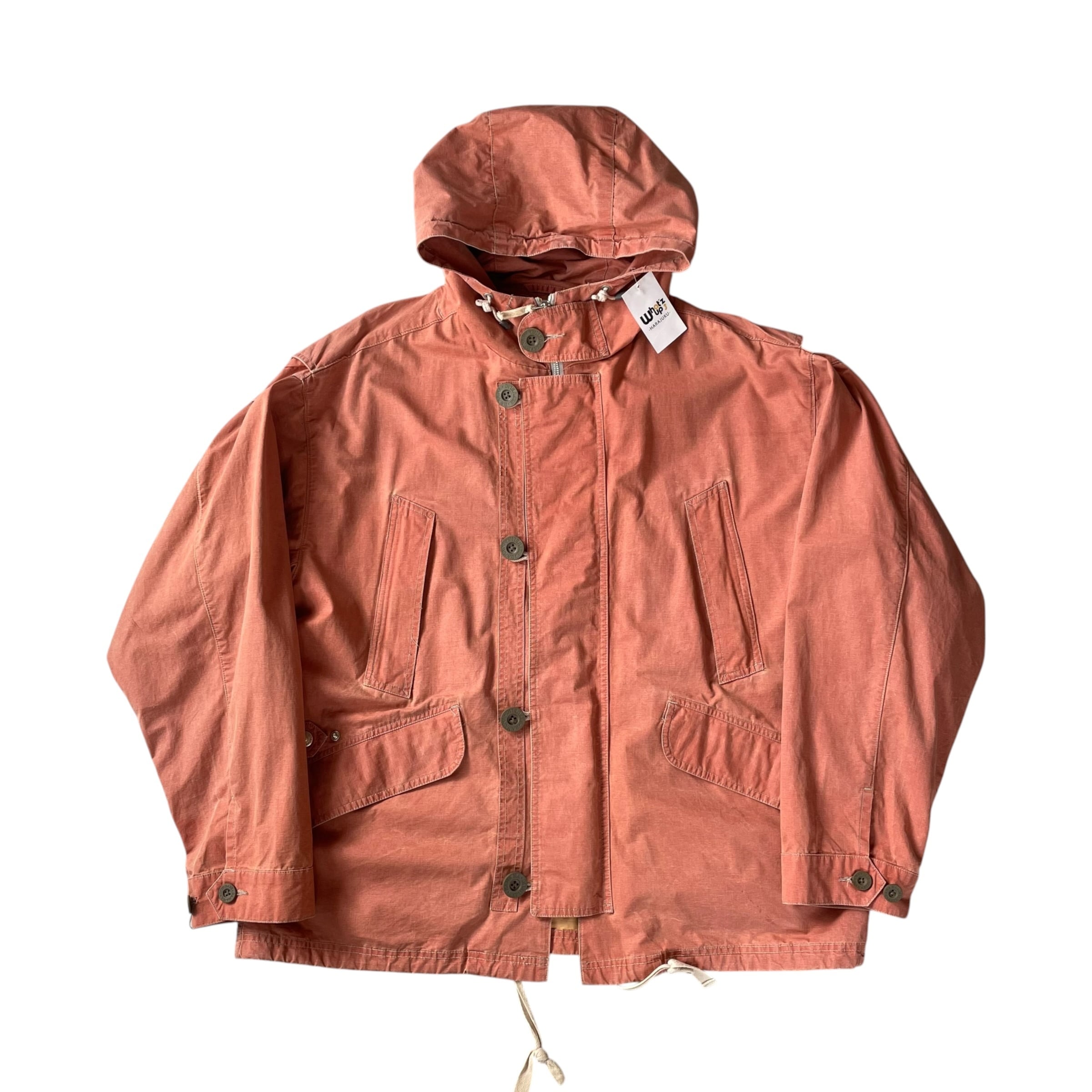 Special!! 1980s BANANA REPUBLIC Germent Dye "POLYDRETHANE COATED COTTON" Military Sampling Orver Jacket