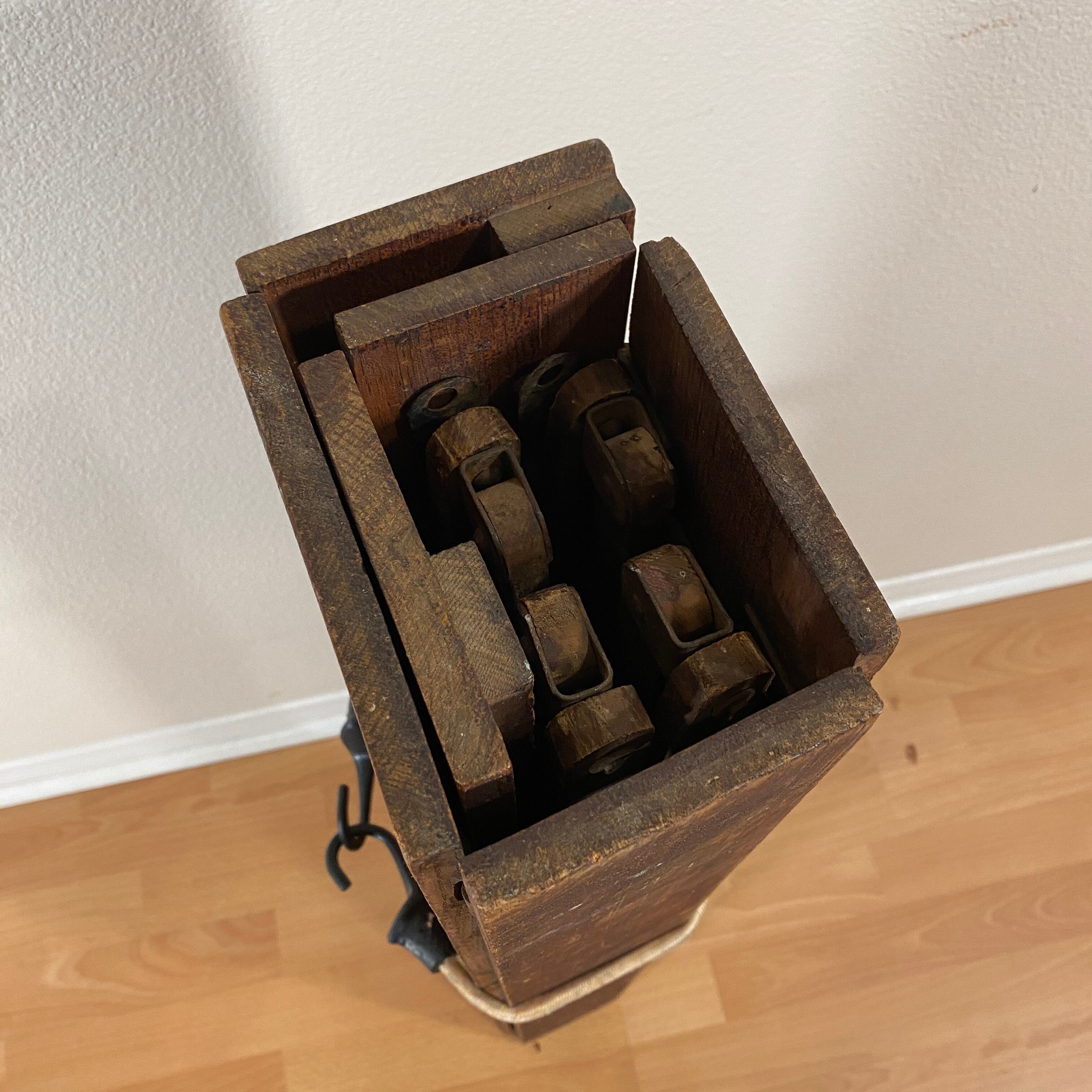 54-A ビンテージ 木製 ロールトップテーブル 折り畳み テーブル