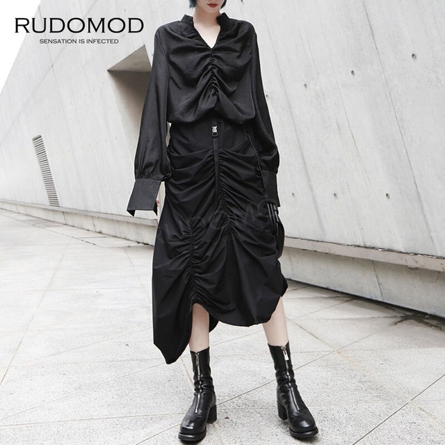 ギャザー シャーリング 変形 デザイン モノトーン スカート モード ストリート モード 地雷系レディース メンズ ストリート ファッション通販 Rudomodo ギャザー シャーリング 変形 デザイン モノトーン スカート モード ストリート モード 地雷系レディース メンズ ストリート ファッション通販 Rudomodo