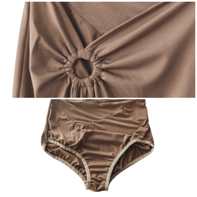 ギャザーデザイン アシンメトリー ラテンスカート 2col D00381