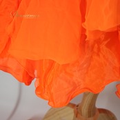 社交ダンス 衣装 ラテン ドレス ワンピース パーティ衣装 レディース SEKINE セキネ 黒 ブラック系 オレンジ系 リボン レース 長袖 派手 フォーマル コスチューム 蛍光色 日本製 大人可愛い チョーカー付き ゆったり 伸縮性 おしゃれ パーティー お出かけ 女性用 サイズM 斜めデザイン きれい シンプル クラシック 感謝祭 忘年会 ファッション 特別イベント