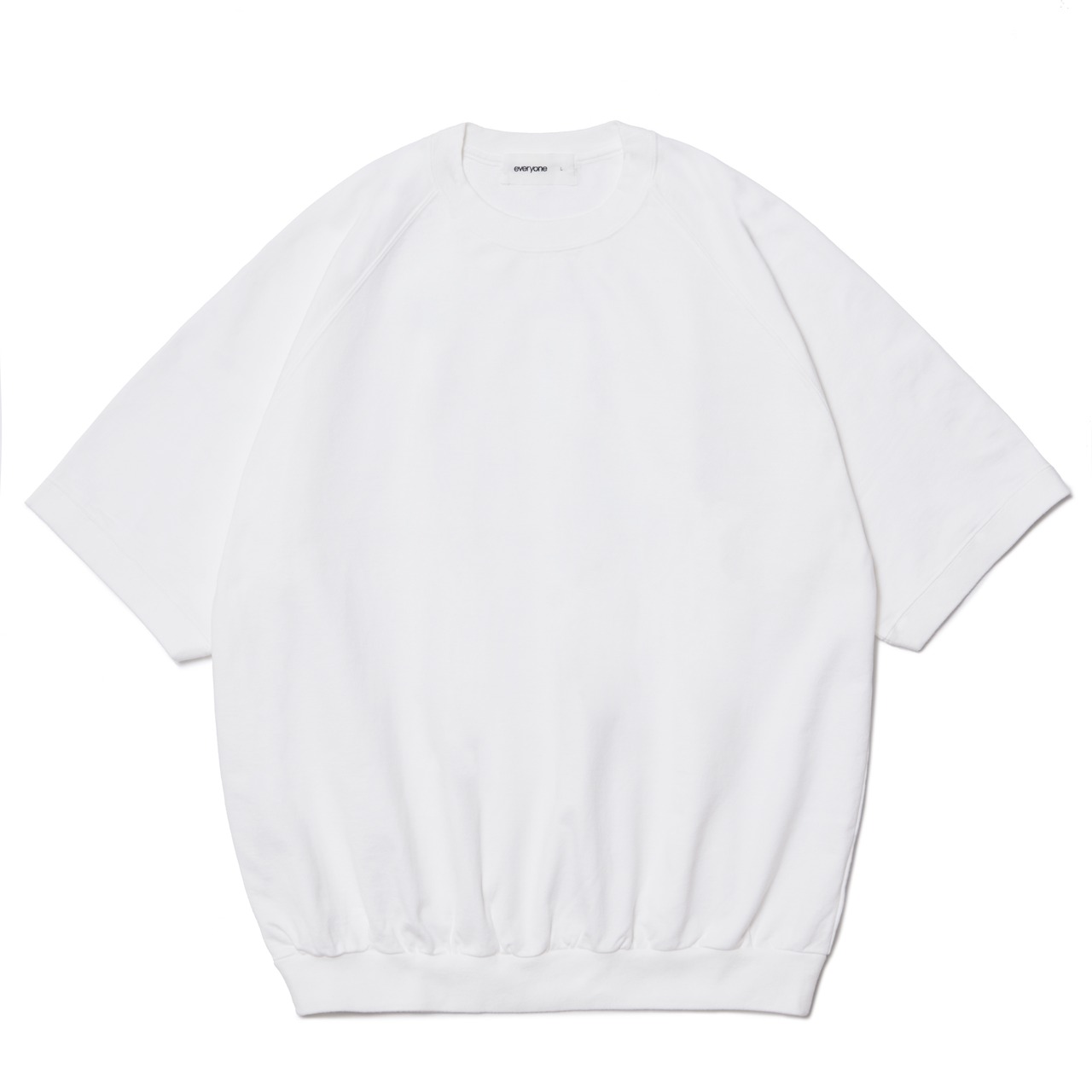 everyone light weight SS cotton crew neck (WHITE) | everyone