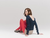 UMILE Yarn RIB PULLOVER / NAVY