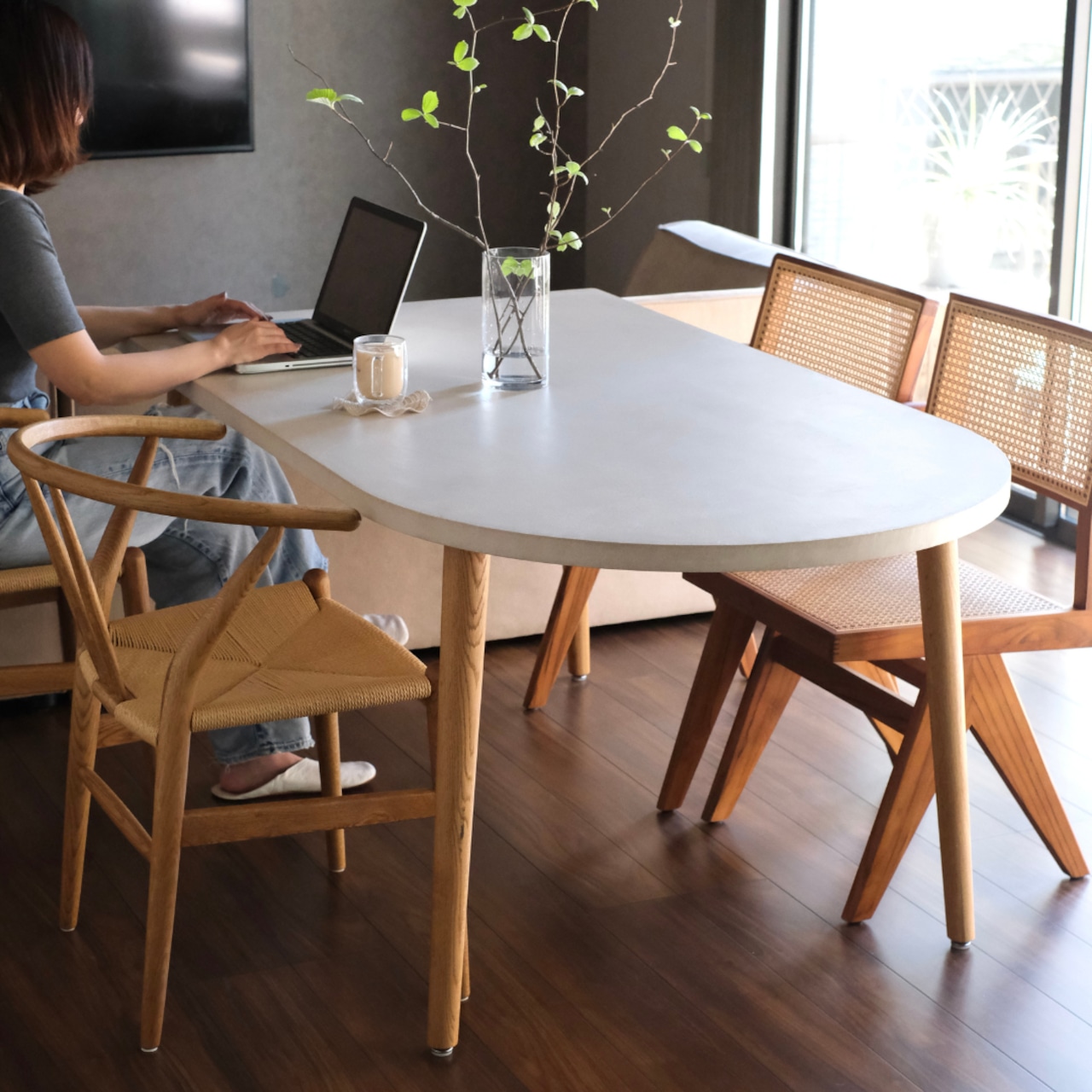 Half Oval Dining table