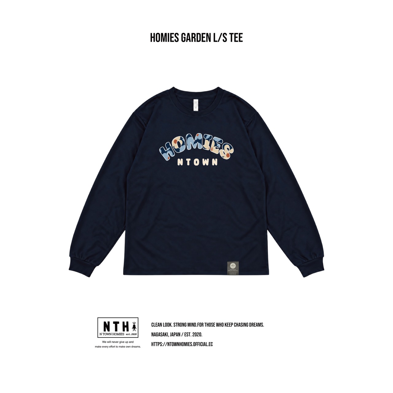 HOMIES GARDEN L/S TEE color Navy - 1