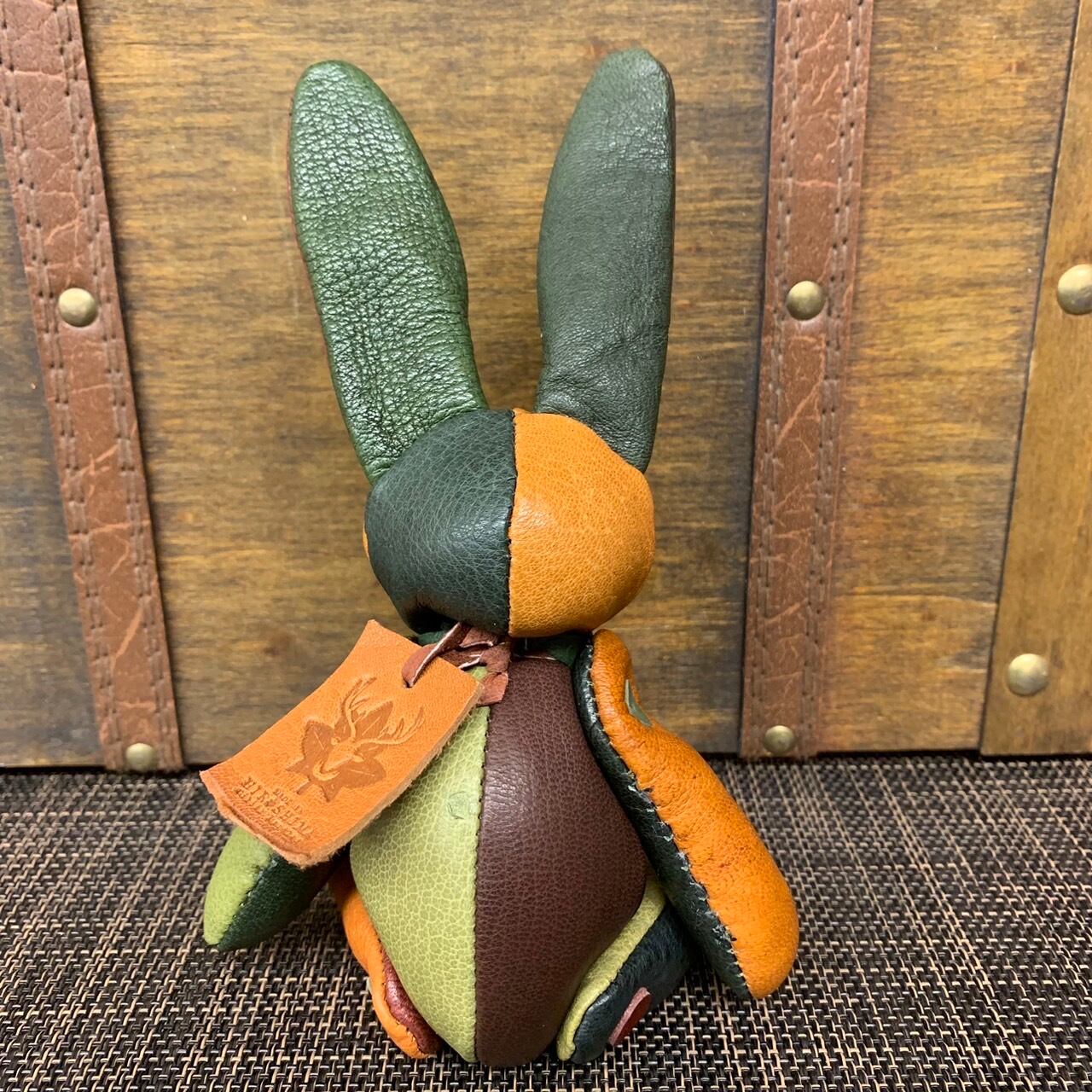 ジビエレザー鹿革ベルラビ★マイスターの手作り「ベルズラビット」カラフルシック系　写真の1点販売です