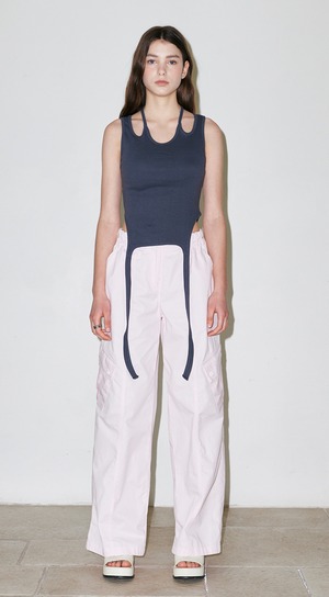 [sllow garments] DOUBLE POCKET CARGO PANTS - PINK 正規品 韓国ブランド 韓国代行 韓国通販 韓国ファッション スローガーメンツ sllowgarments