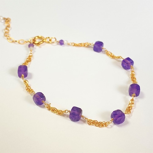 【heartwarming bracelet 】　Amethyst（アメジスト）