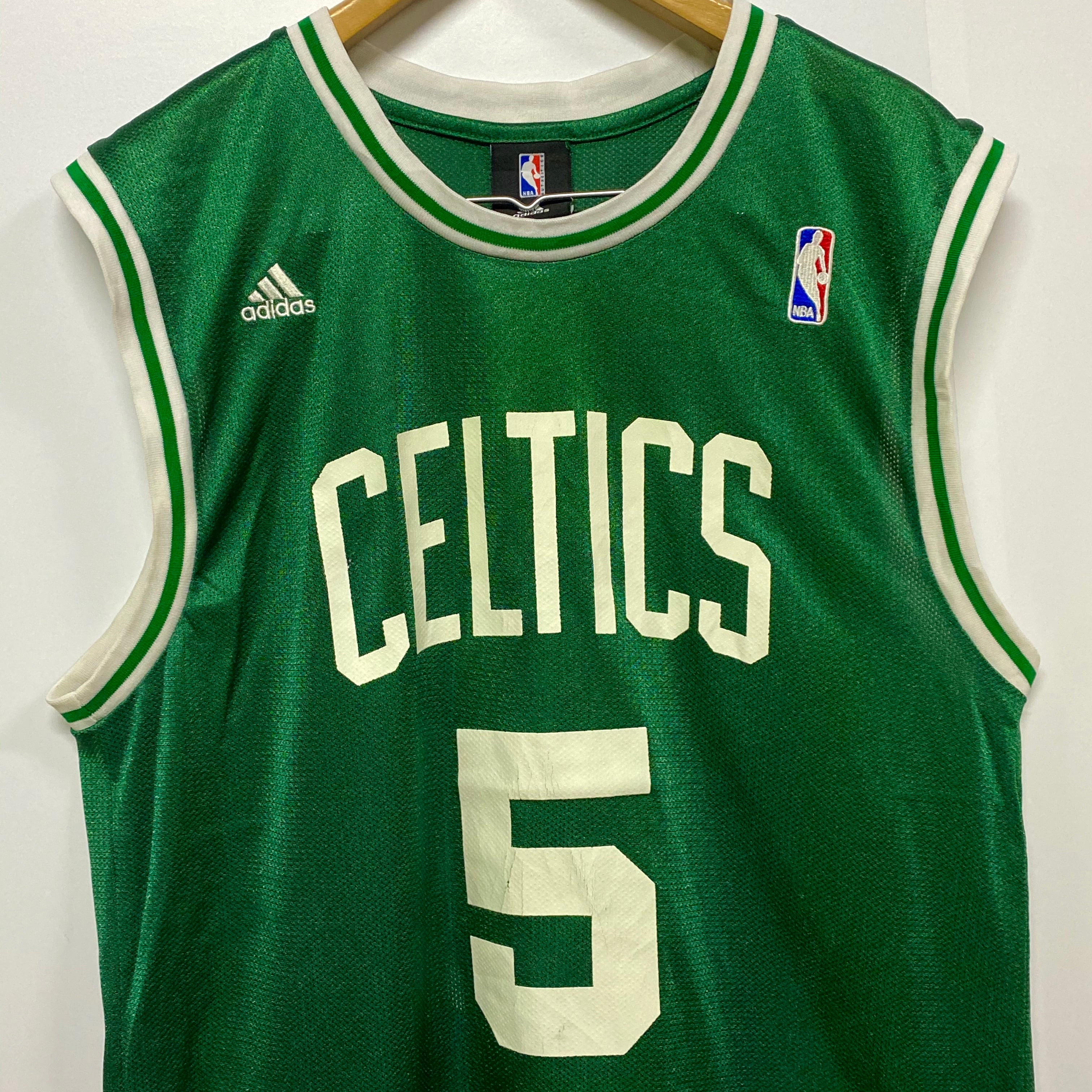 アディダス adidas NBA BOSTON CELTICS ボストンセルティックス KEVIN GARNETT ケビン ガーネット ゲームシャツ  レプリカユニフォーム メンズL 古着【ゲームシャツ】【CS2212-50】 | cave 古着屋【公式】古着通販サイト powered by BASE