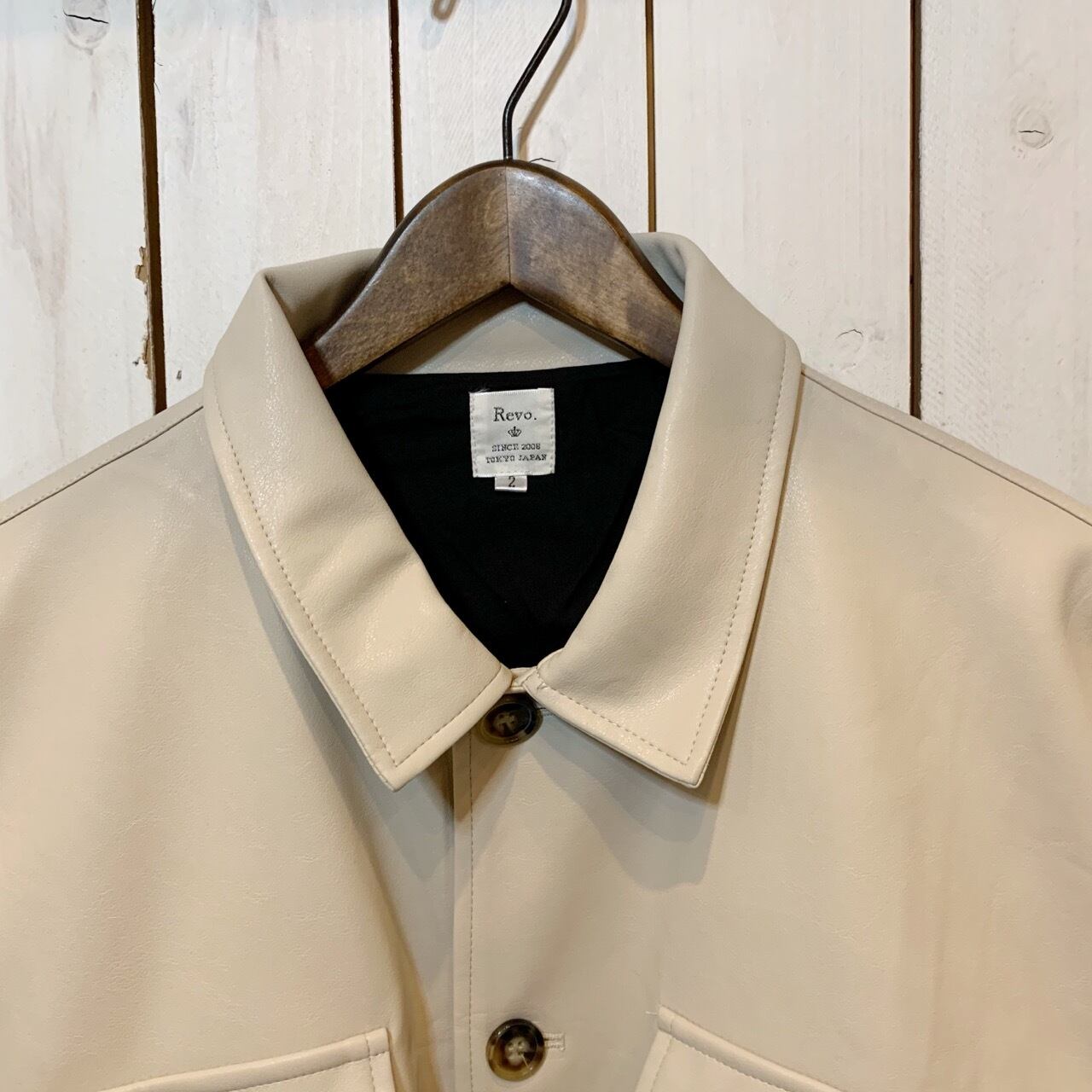 22610001-11】 Oversized PU leather blouson jacket / オーバーサイズ