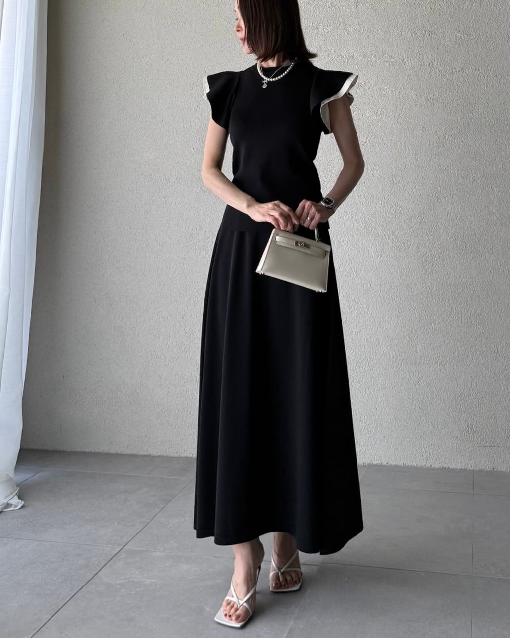 SYSORUS × akko3839 ストレッチニットロングスカート 821232 | SYSORUS