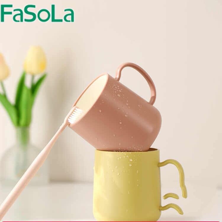 FaSoLa ペアうがいコップセット｜シンプルデザインのプラスチック製