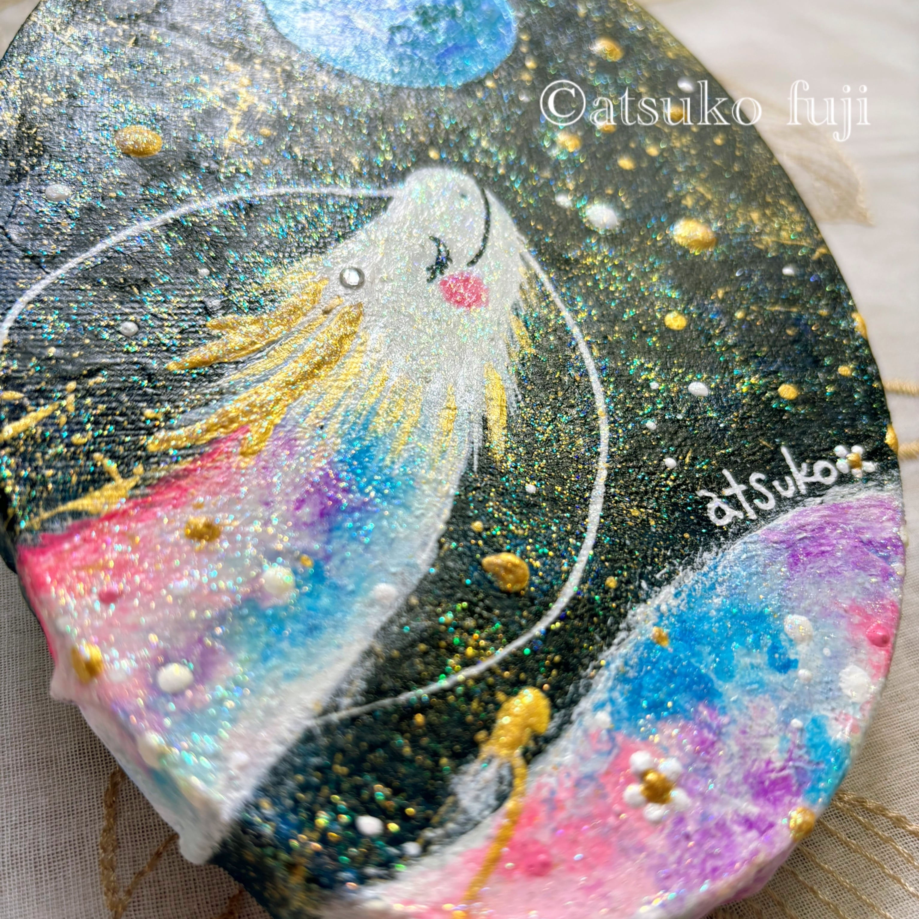 原画・龍アート「愛の祝福」アクリル画 | ふじあつこ gallery shop