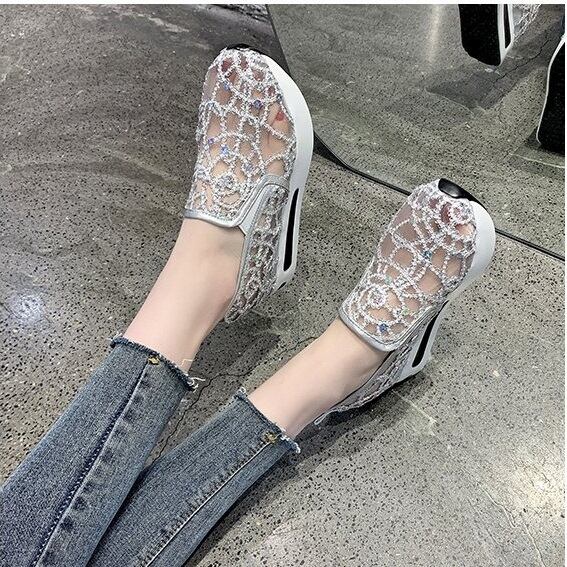 韓国　REQINS フカッハーモニー バレリーナ フラットシューズ シルバー シルバー NEWバレエシューズwithレザーソール | SHOESbakery