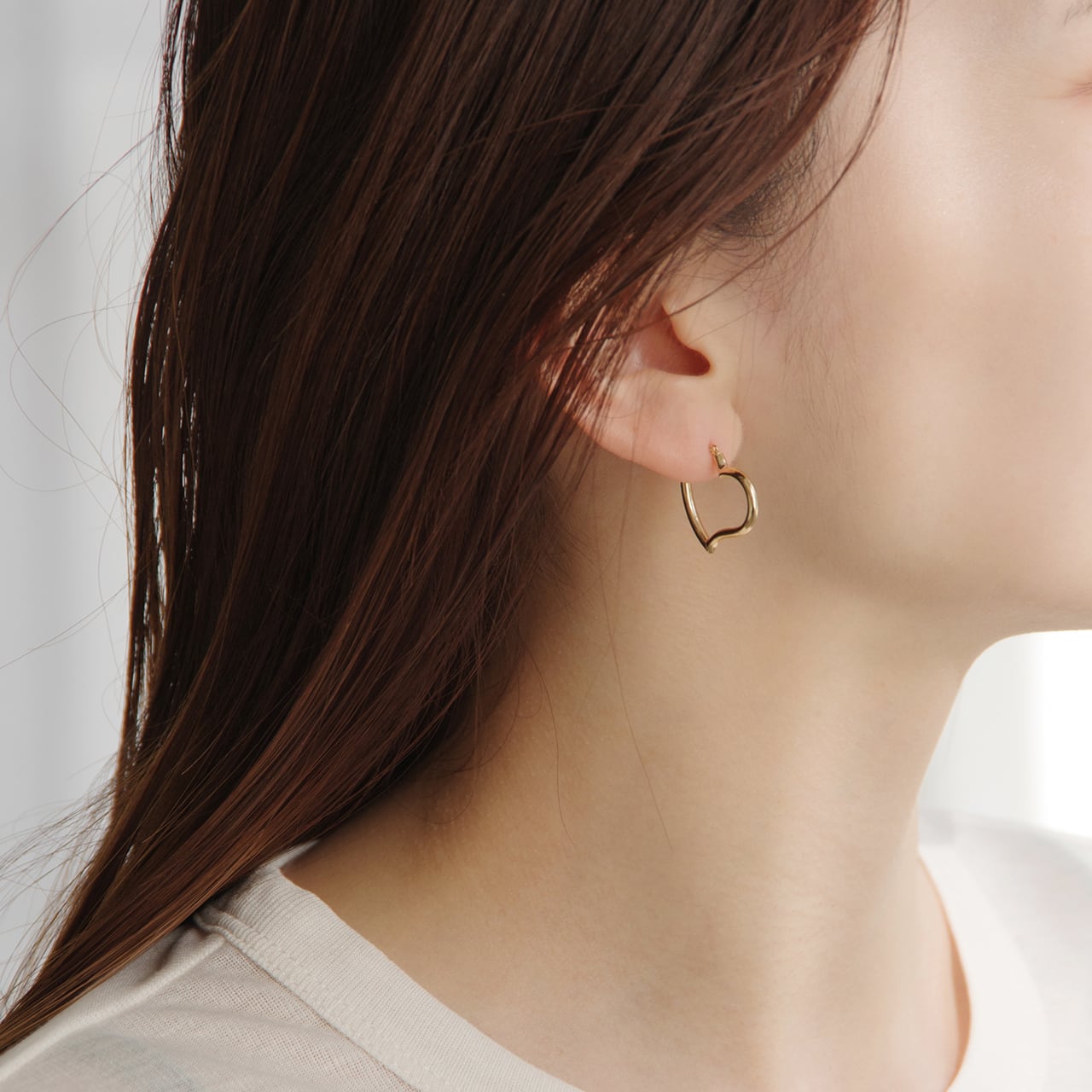 K18イエローゴールド ハートフープピアス 【MKY0115P1】 | MONICE/モニス