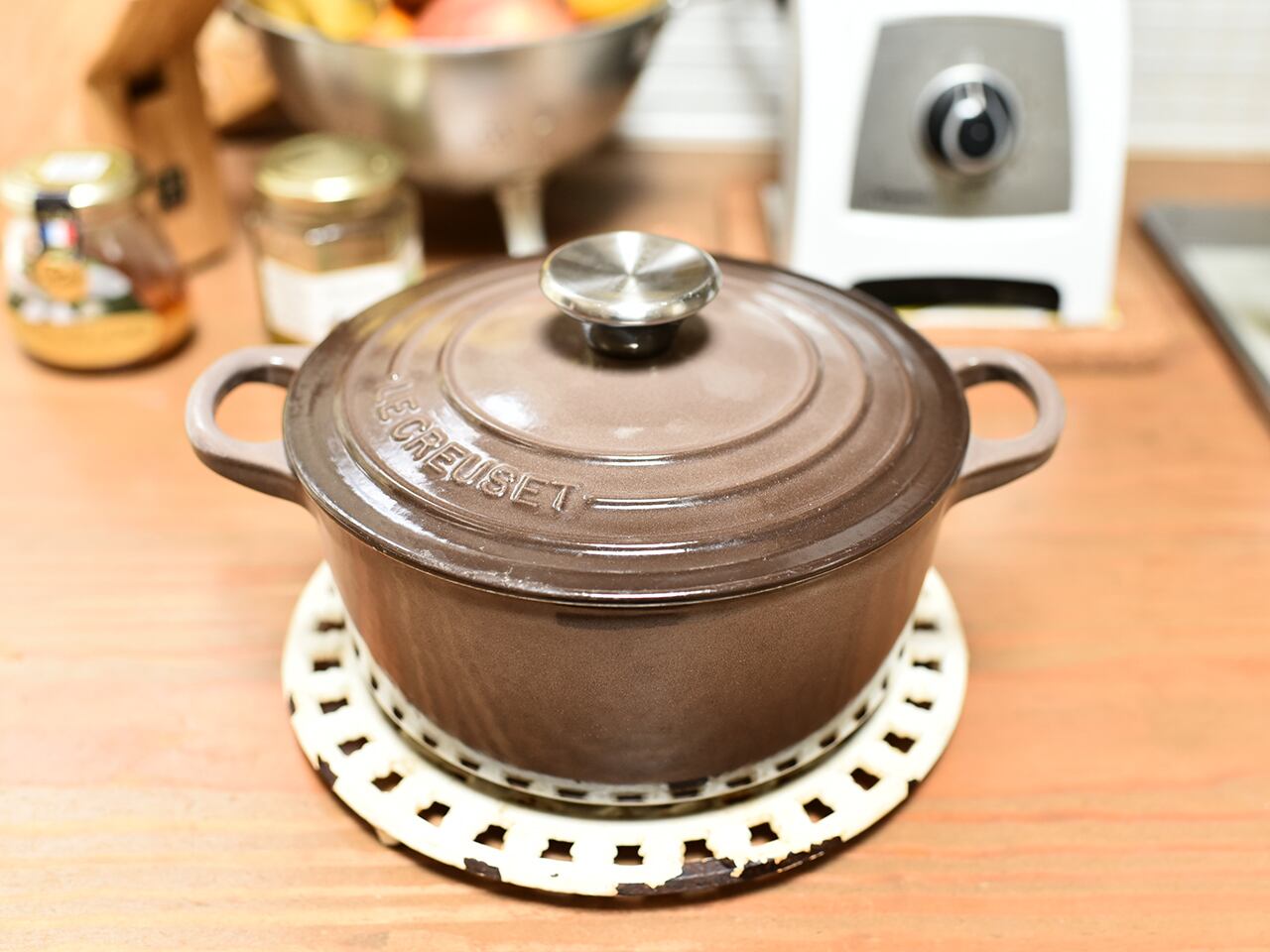 *売約済* 人気のアイアン トリベット / 鍋敷き 白 フレンチアンティーク