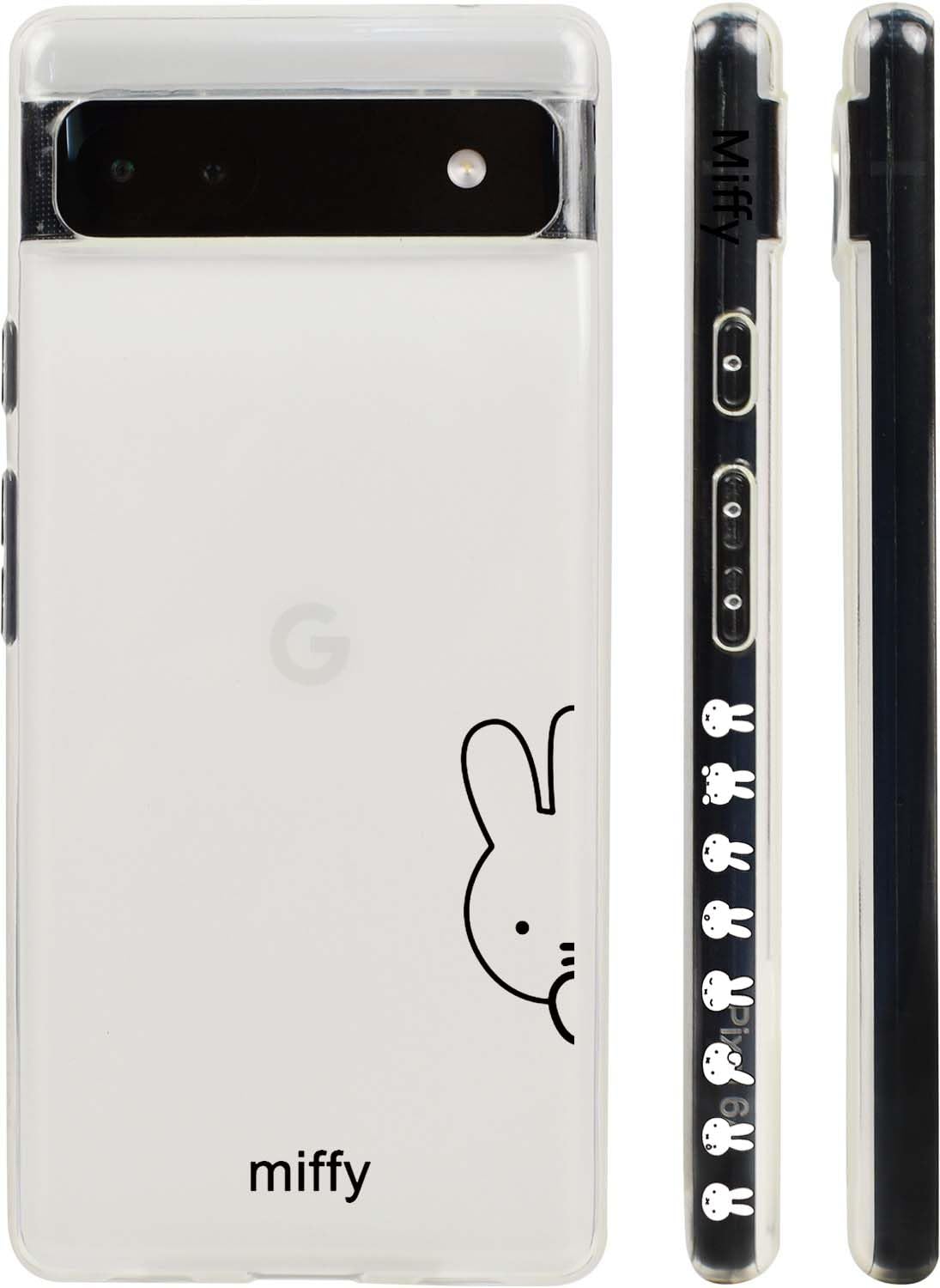 ミッフィー Google Pixel 7 用 ケース サイドデザイン スマホケース グーグ ルピクセル 7 携帯 カバー かわいい おしゃれ ケース TPU レンズ保護 ワイヤレス充電対応 指紋防止 クリア サイドデザイン