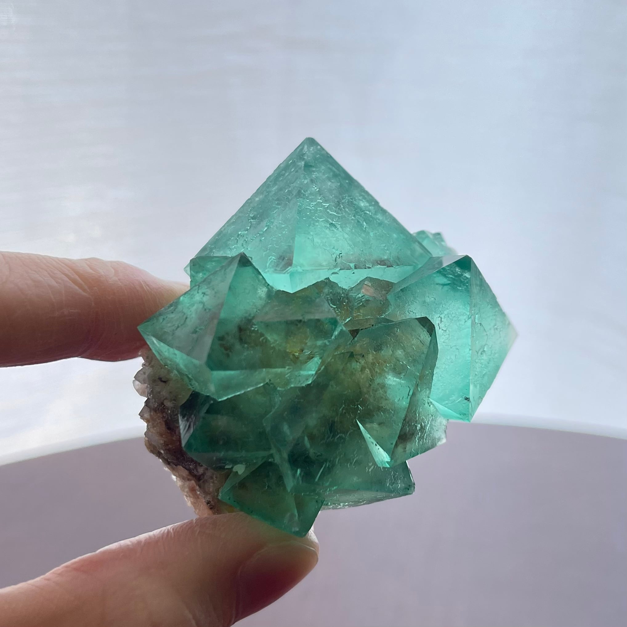 フローライト / クォーツ【Fluorite on Quartz】南アフリカ産