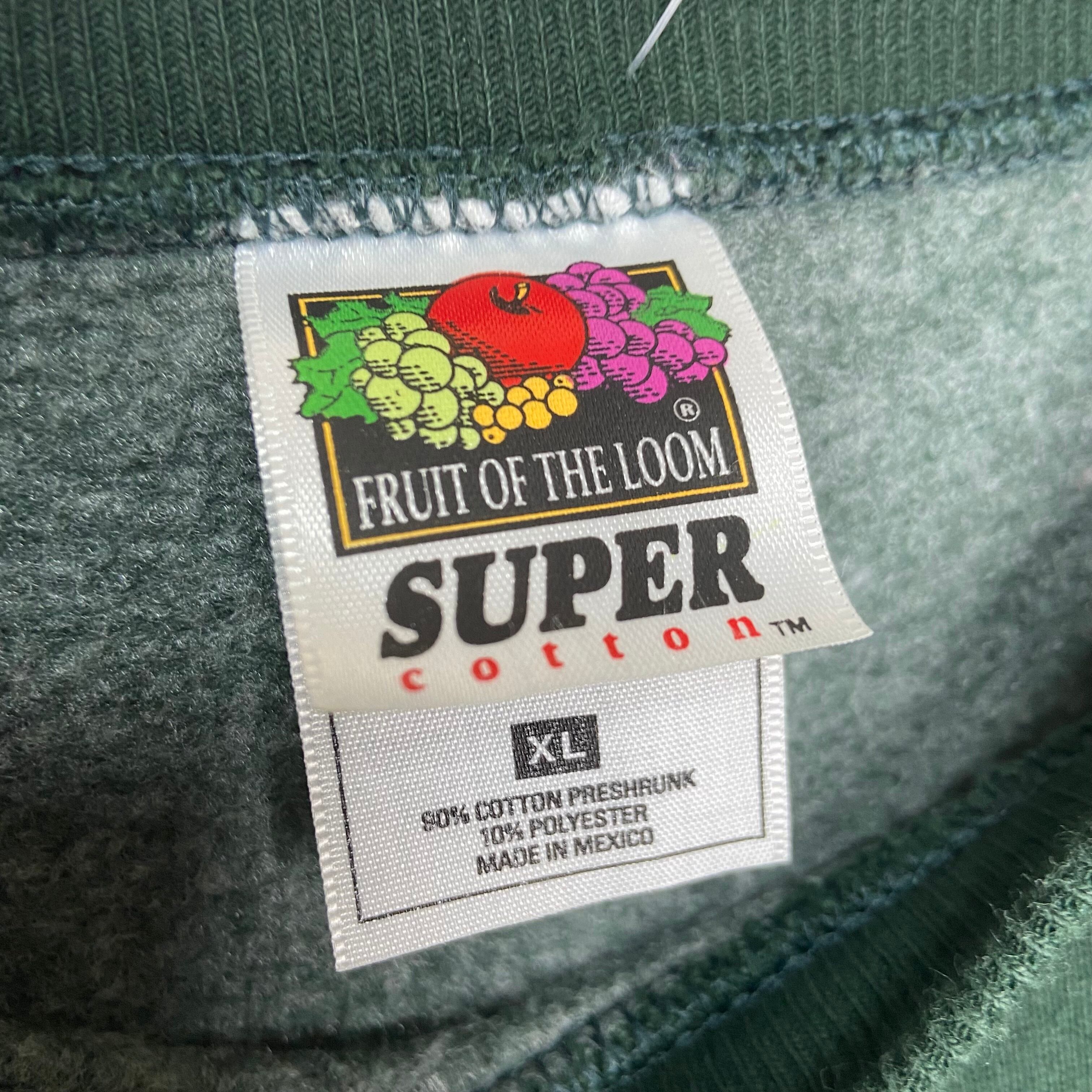 90's】FRUIT OF THE LOOM スウェット XL 厚手 ヘビーコットン 刺繍入り