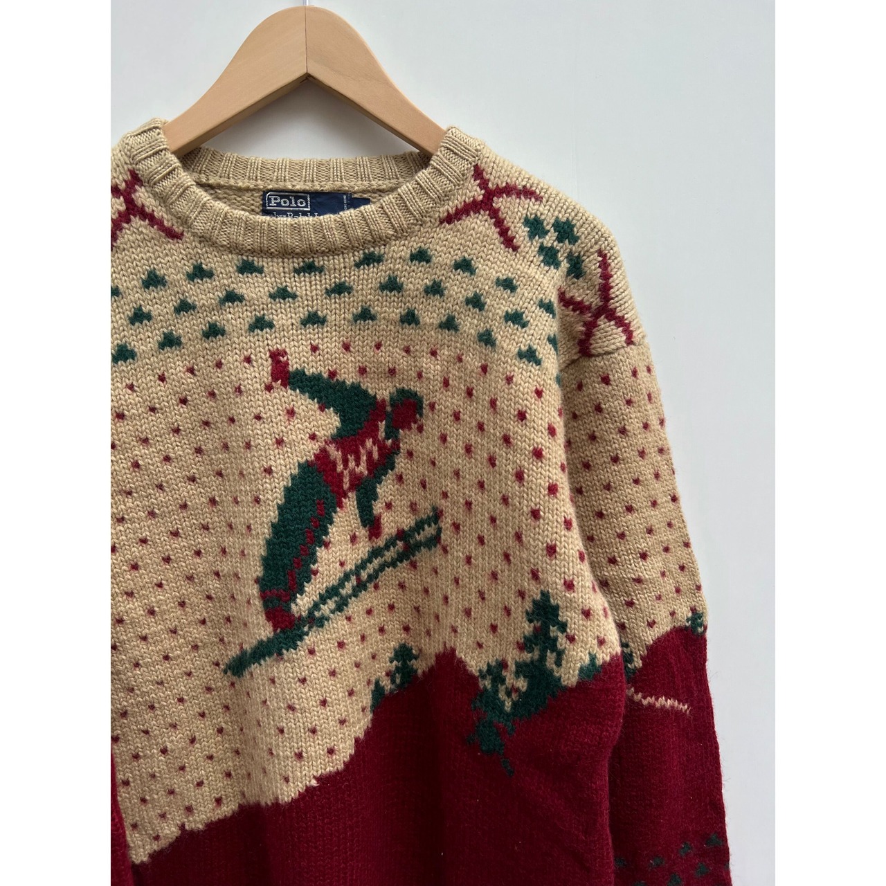 90s Ralph Lauren WOOL HAND KNIT Size L