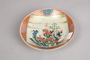 フチソゲ 九谷焼 庄三手 色絵 秋草文 小皿 B アウトレット フチソゲ 九谷焼 庄三手 色絵 秋草文 小皿 B アウトレット