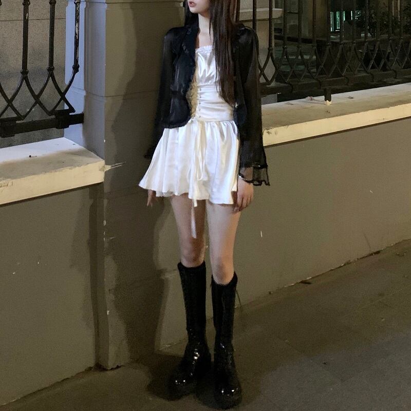 レーススタイルドレス スプリングメッシュシャツ ジャケット 春物 ドラファッションホール95022803309