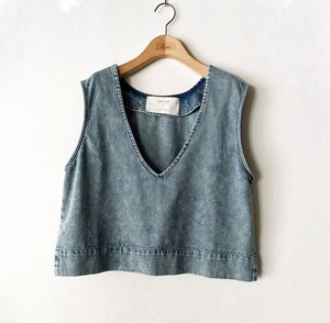 【RILATO】ソフトタッチデニムベスト