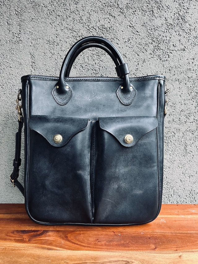 KLW Kyotani Leather Works CANVAS TOTE-SM-O&B 帆布トートバッグ 『O&B BORDER』 Bag
